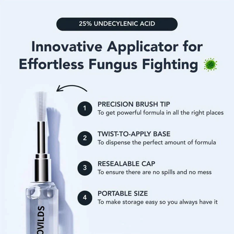 Toenail Fungus Pen - UNDECYLENIC ACID 25% - Daily Solution for Brittle & Thickened Nails