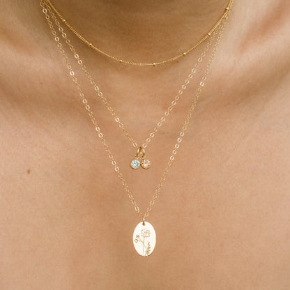 🔥 50% OFF 🌸 Birth Flower Necklace 🎁 Perfect Gift